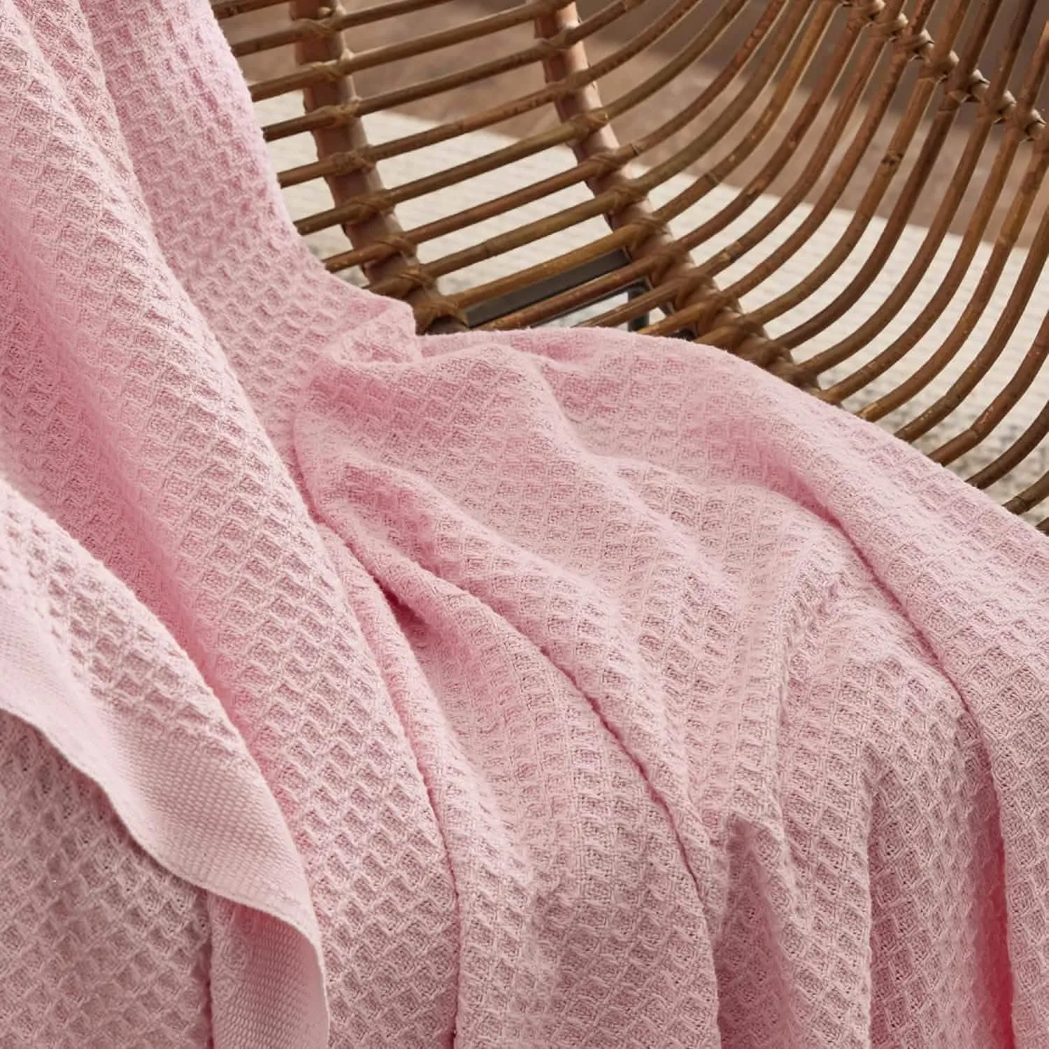 100% Cotton Waffle Weave Blankets