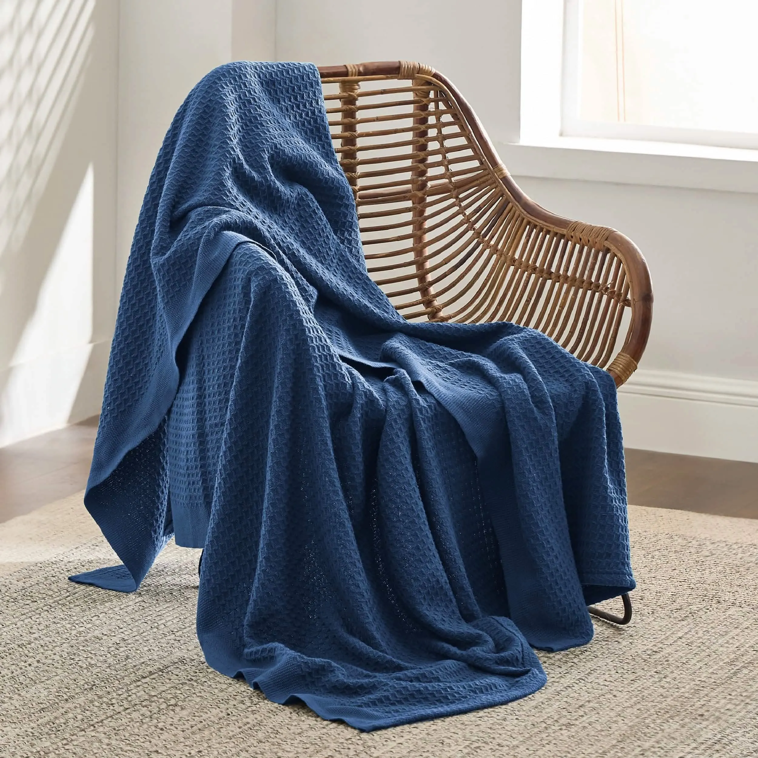 100% Cotton Waffle Weave Blankets