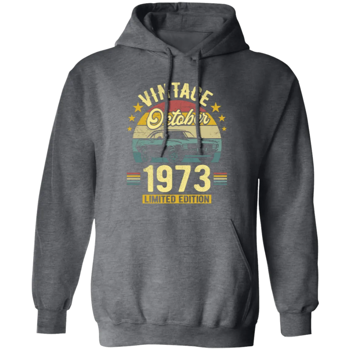 1973 Best Gift, 1973 Limited Edition, October 1973 Birthday Gift, Retro 1973 Pullover Hoodie