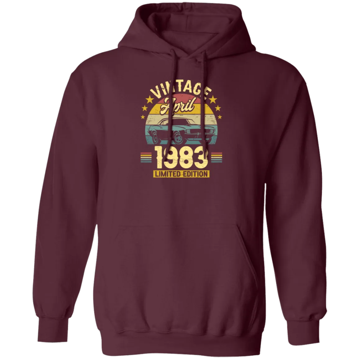 1983 Best Gift, 1983 Limited Edition, April 1983 Birthday Gift, Retro 1983 Pullover Hoodie