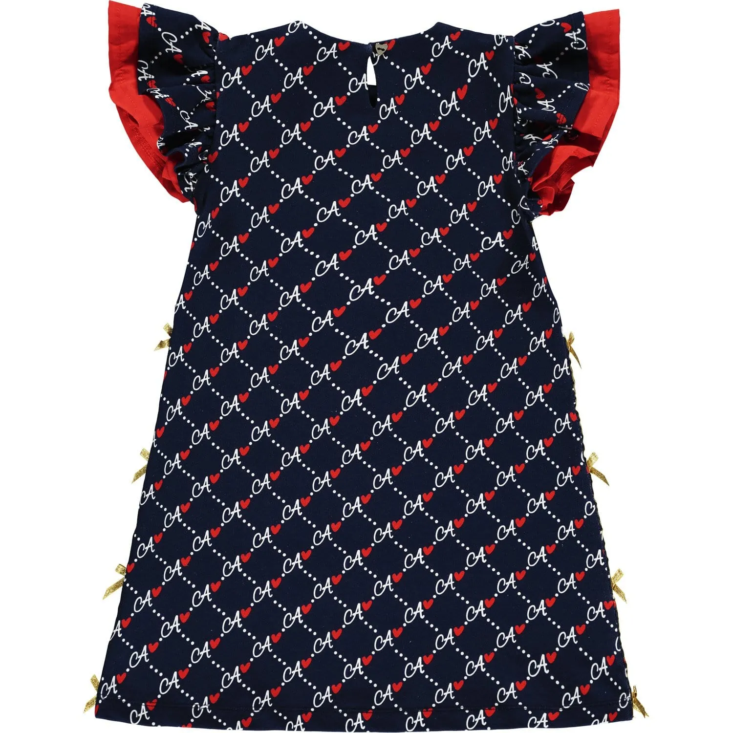 A DEE - Logo Print Dress - Navy