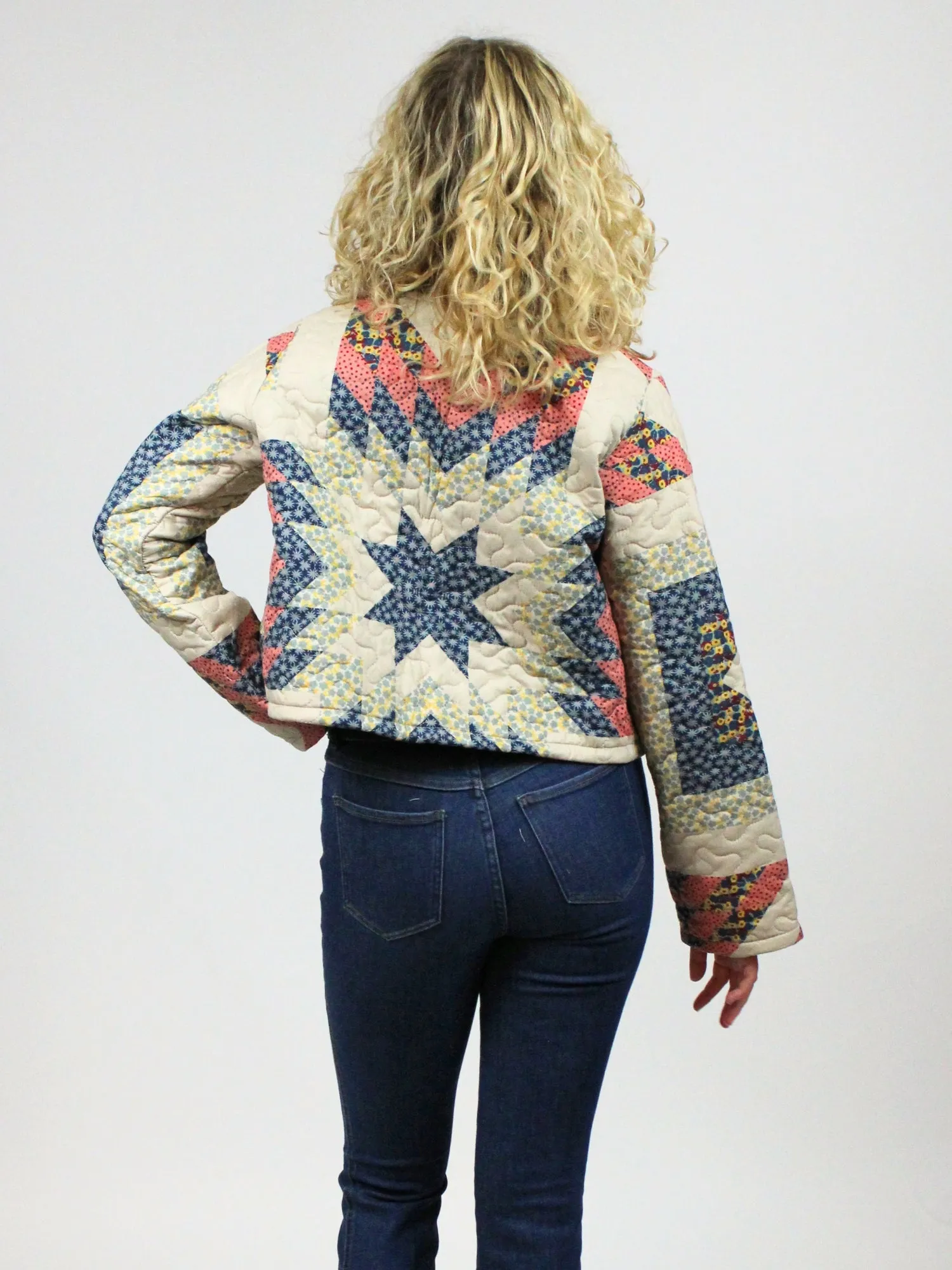 Adeline Patchwork Quilted Crop Jacket