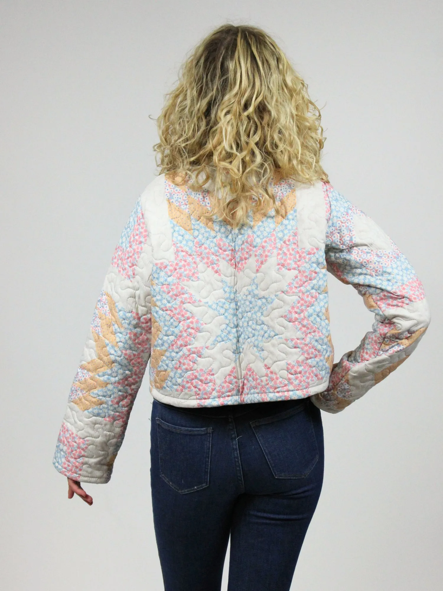 Adeline Patchwork Quilted Crop Jacket