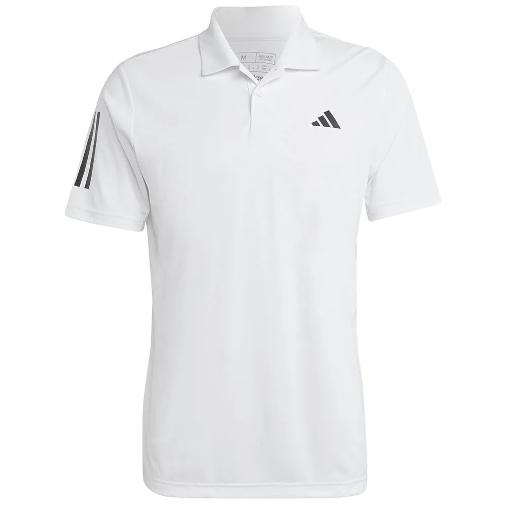 adidas Men's Club 3 Stripe Polo - White