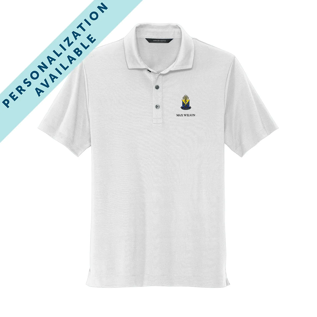 AEPi White Crest Polo