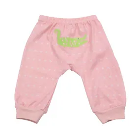 Alligator Pink Dot Pants 0-6 Months