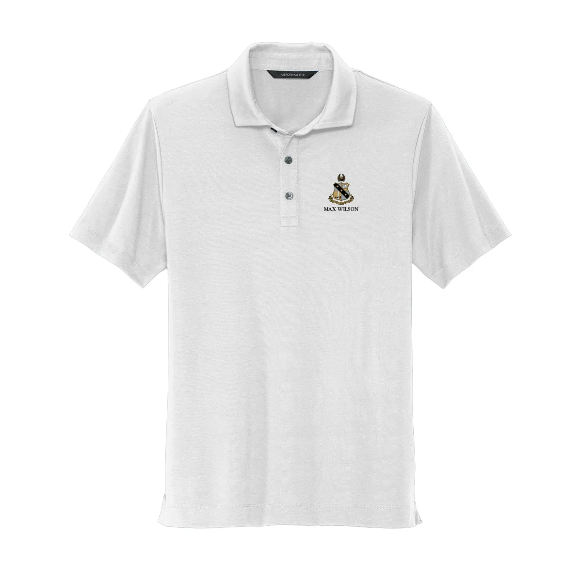 Alpha Sig White Crest Polo