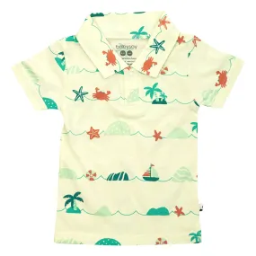 babysoy Inc - Babysoy Short Sleeve Polo Tee - Sea