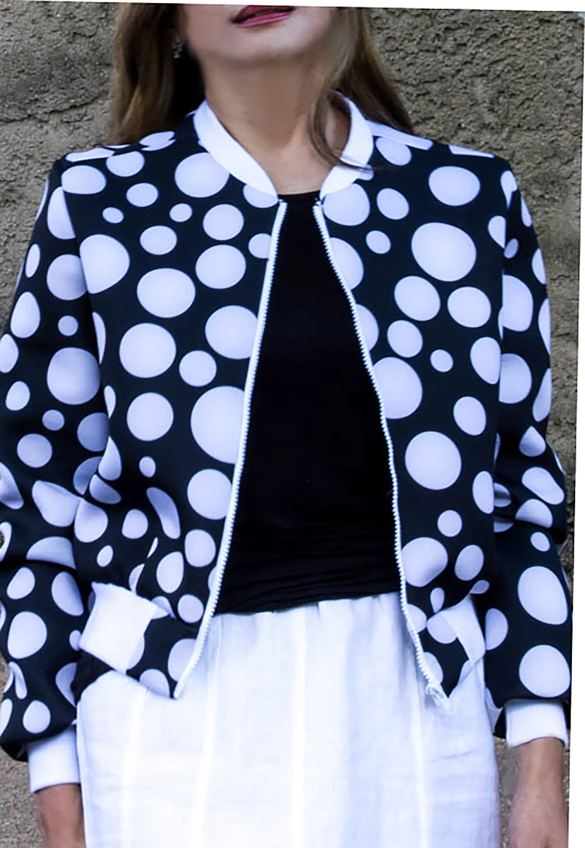 Black And White Bomber Jacket