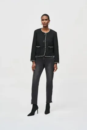 Bouclé Jacket With Contrast Trim by Joseph Ribkoff