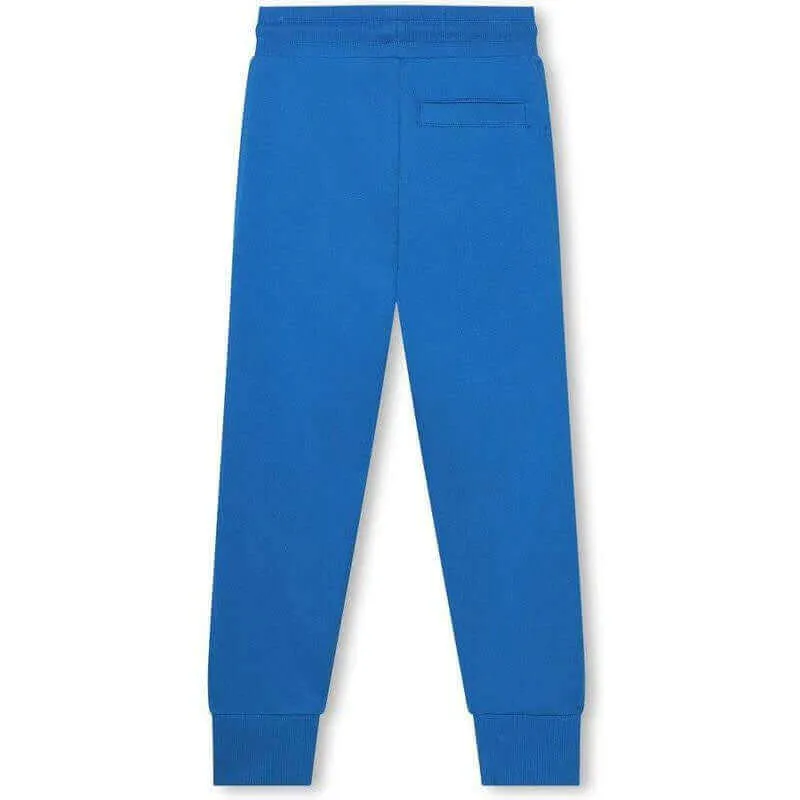 Boys Blue Embossed Joggers