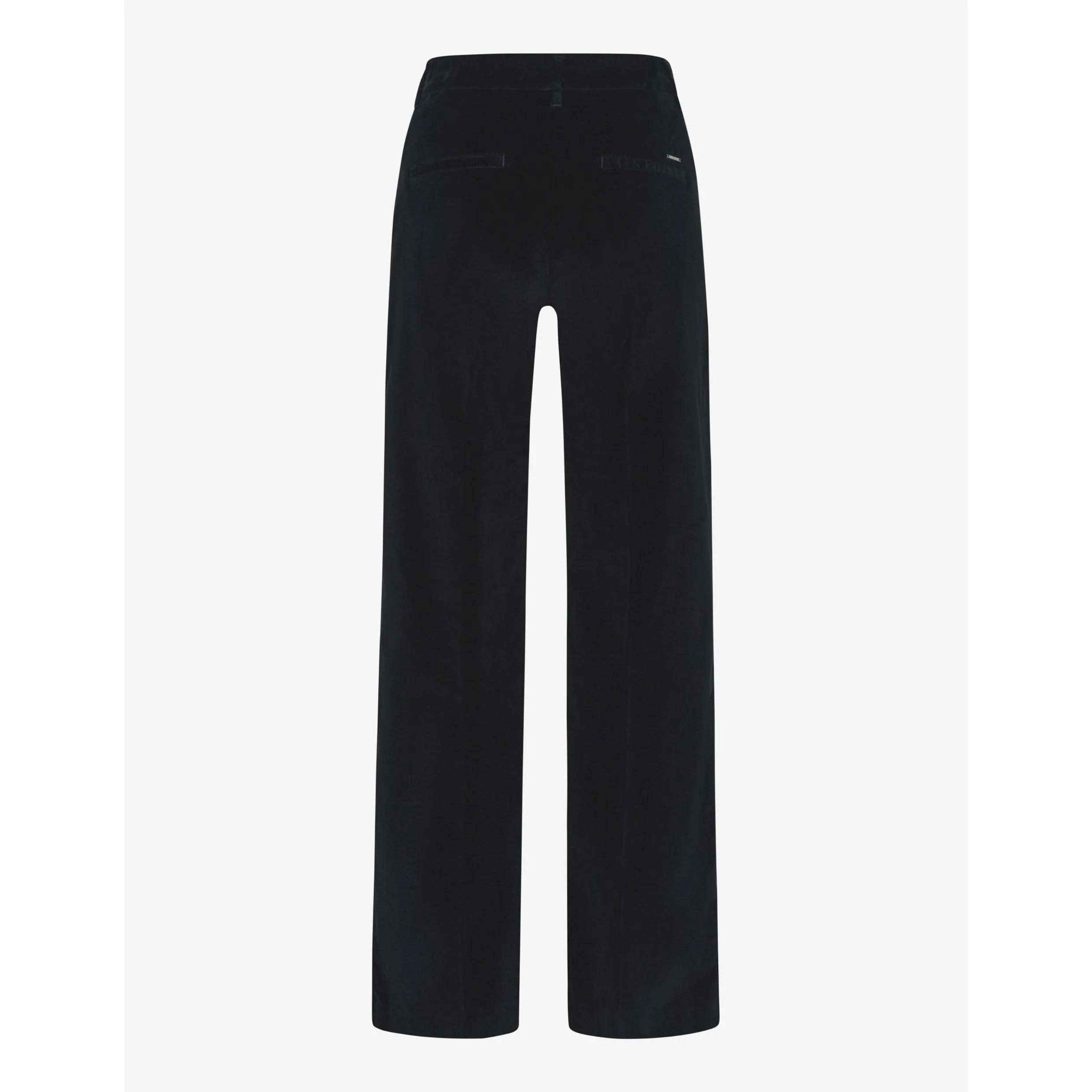 Brax Maine Clean Velvet Palazzo Trousers in Black 75-1038/02