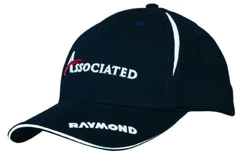 BRUSHED HEAVY COTTON CAP WITH CROWN INSERTS & SANDWICH