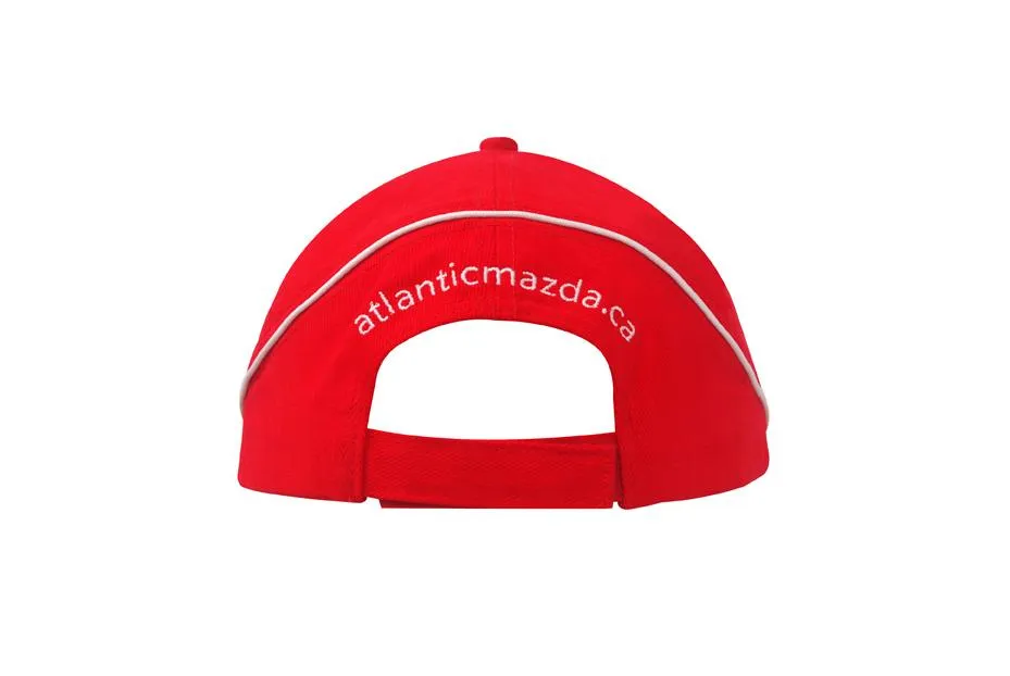 BRUSHED HEAVY COTTON CAP WITH CROWN PIPING AND SANDWICH