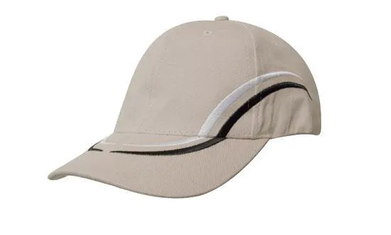 BRUSHED HEAVY COTTON CAP WITH CURVED EMBROIDERY ON CROWN AND PEAK