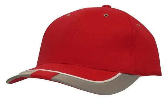 BRUSHED HEAVY COTTON CAP WITH REFLECTIVE TRIM & TAB ON PEAK