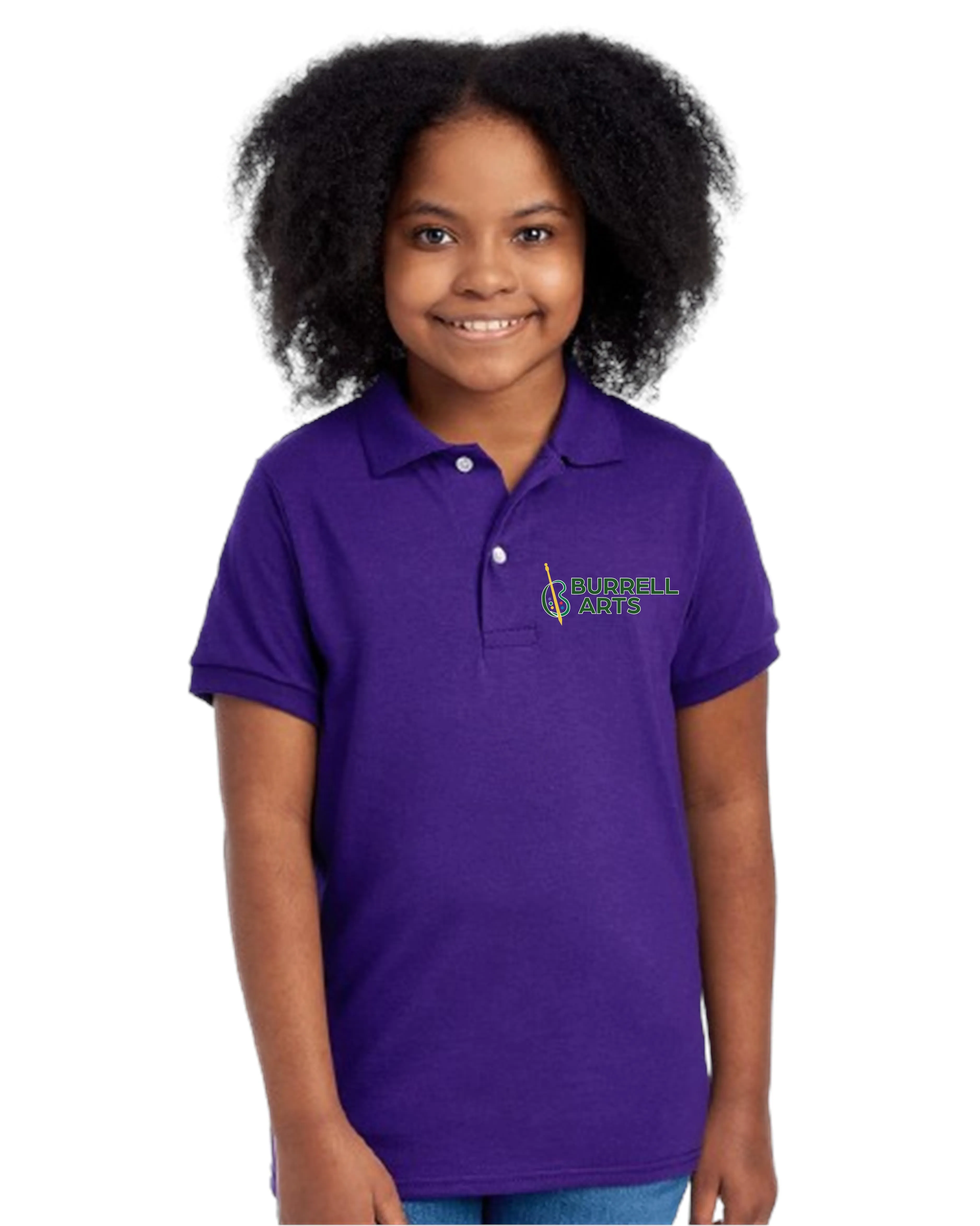 Burrell Arts Youth Core Blend Jersey Knit Polo.