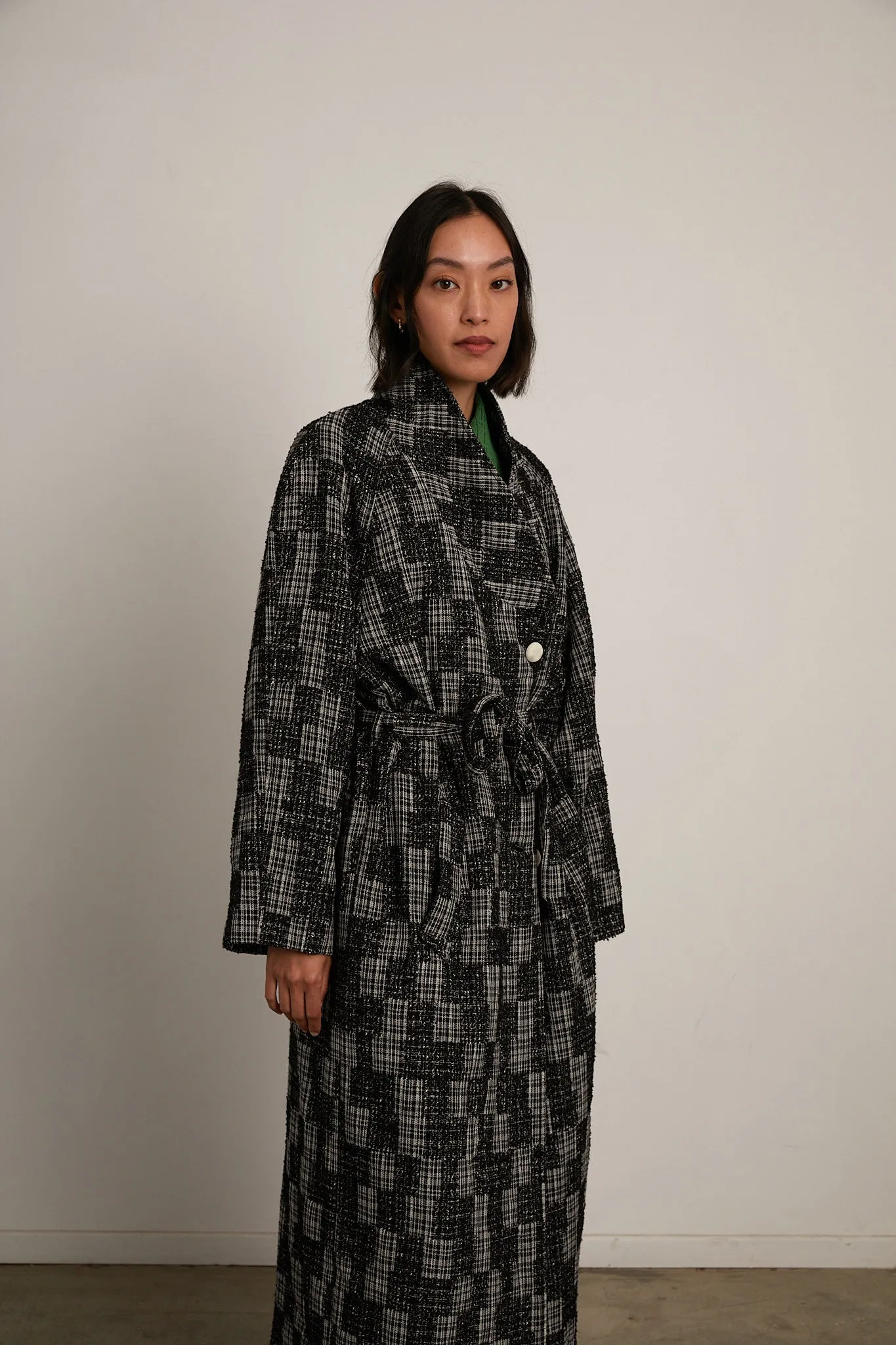 Cassidy Coat - Newsprint Patchwork