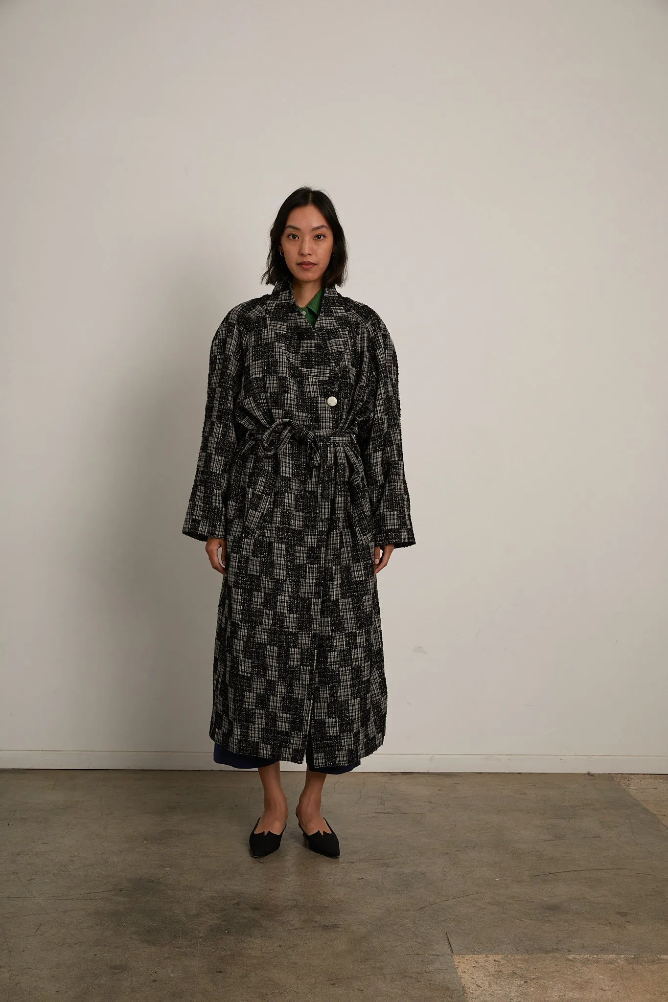 Cassidy Coat - Newsprint Patchwork