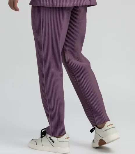 Casual Solid Pleated Loose Pants