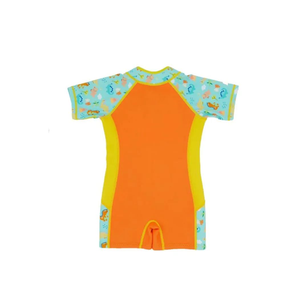 Cheekaaboo Wobbie Toddler Thermal Swimsuit UPF50  - Orange Dino