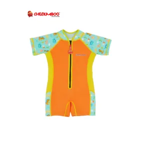 Cheekaaboo Wobbie Toddler Thermal Swimsuit UPF50  - Orange Dino