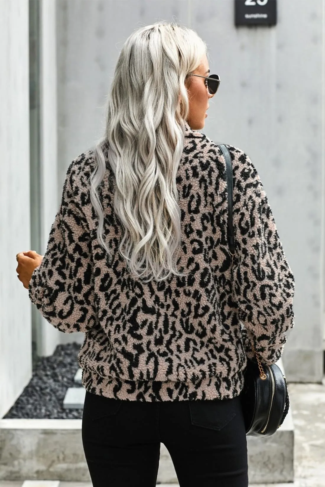 Chic Sherpa Jacket in Leopard