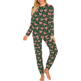 Christmas Peppermint Candy Women's Pajama Set