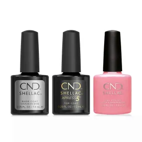 CND - Shellac Xpress5 Combo - Base, Top & Gotcha (0.25 oz)