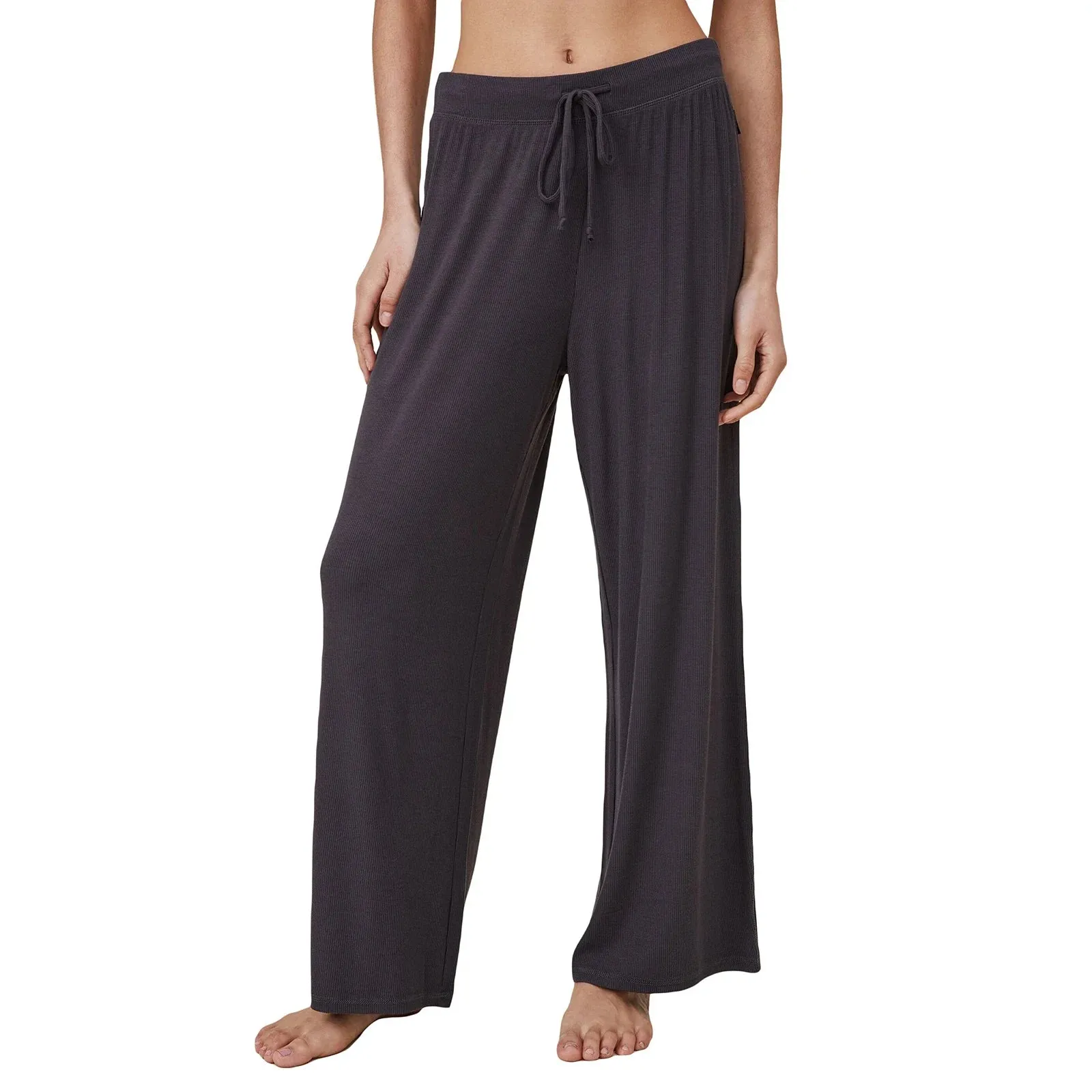 Comfy Lightweight Drawstring Elastic Waist Wide-Leg Loose Casual Pants