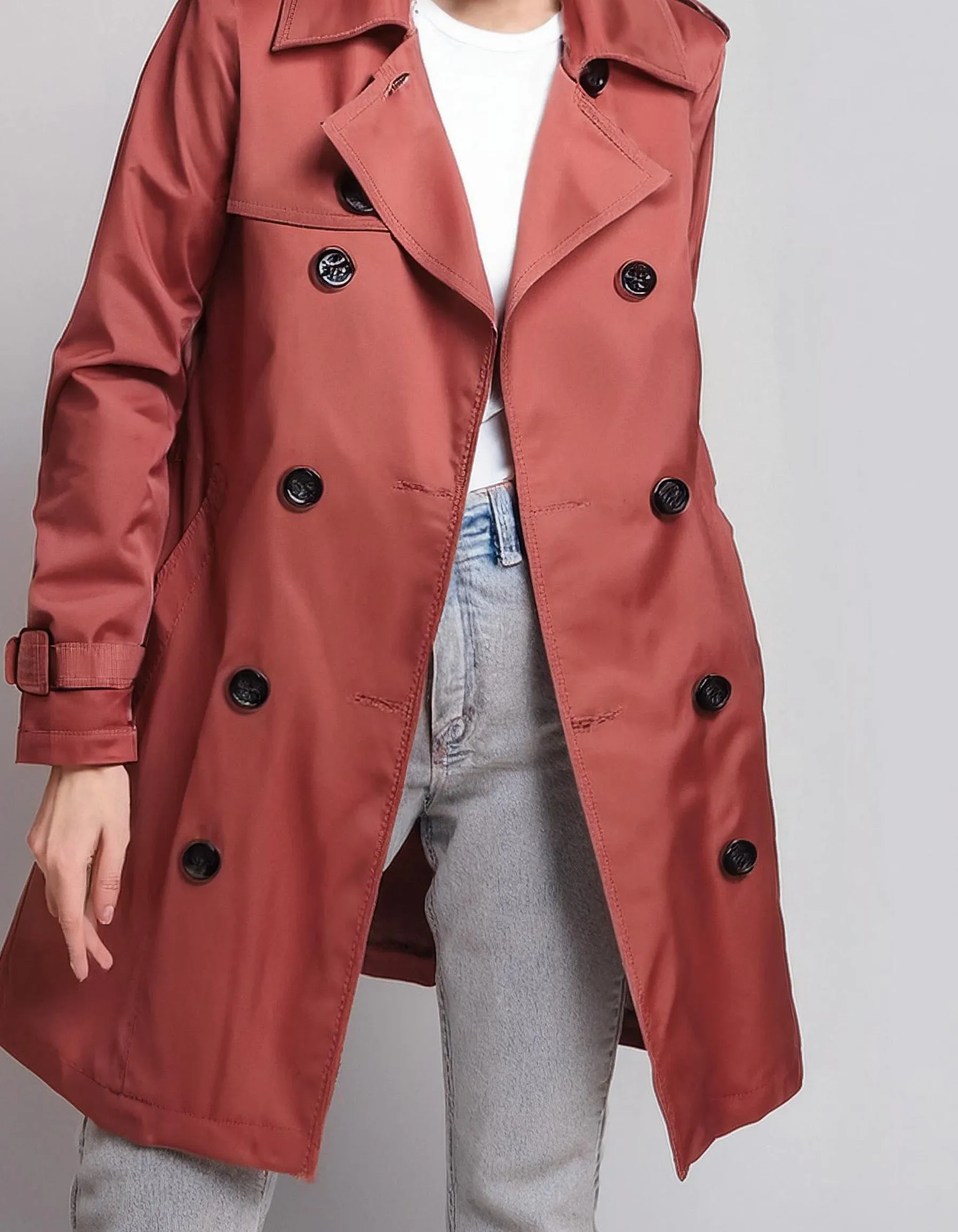 Coral Statement Trench Coats