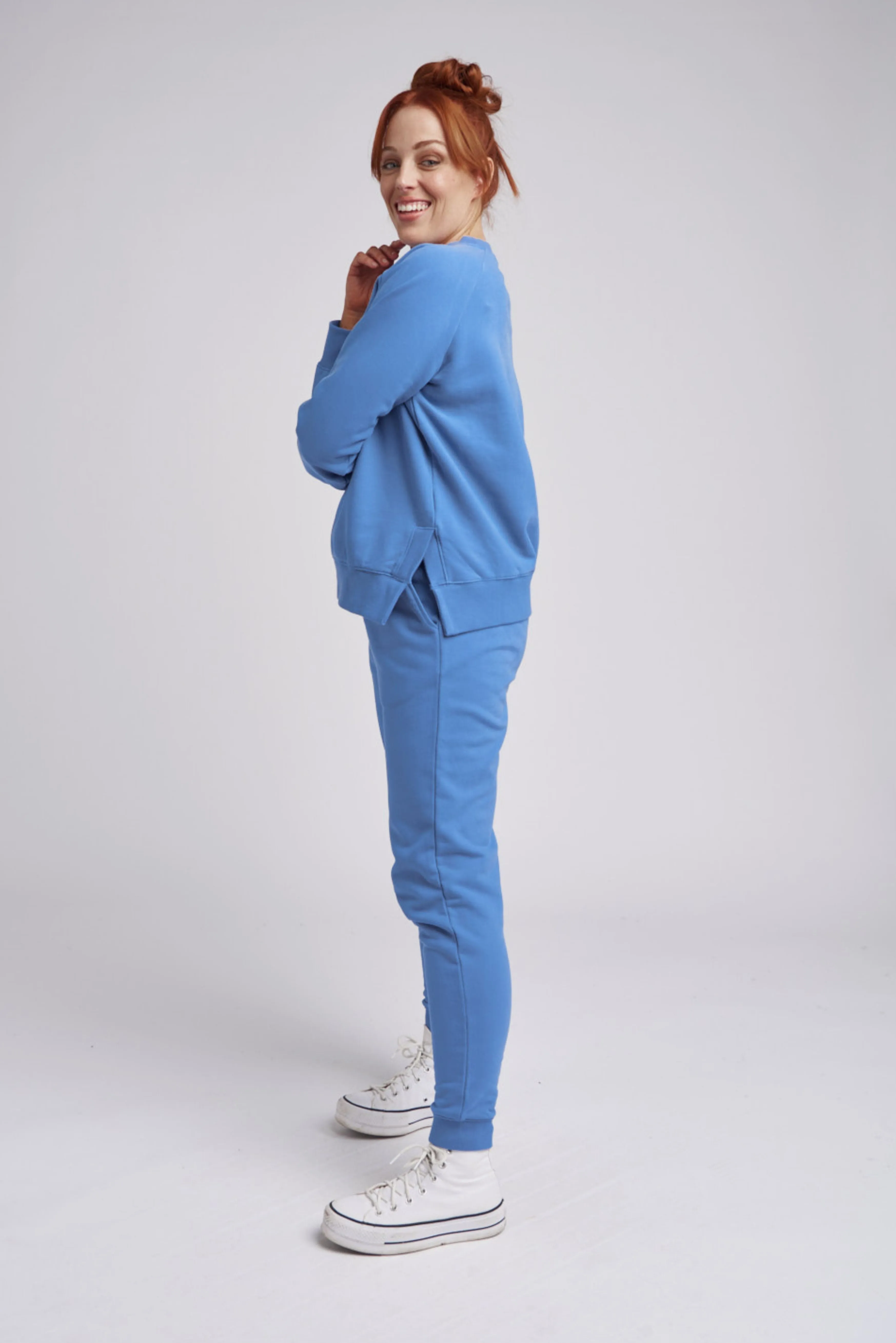 Cozy Track Pants Denim Blue