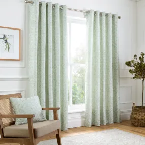 Curtina Marple Eyelet Curtains - Sage Green