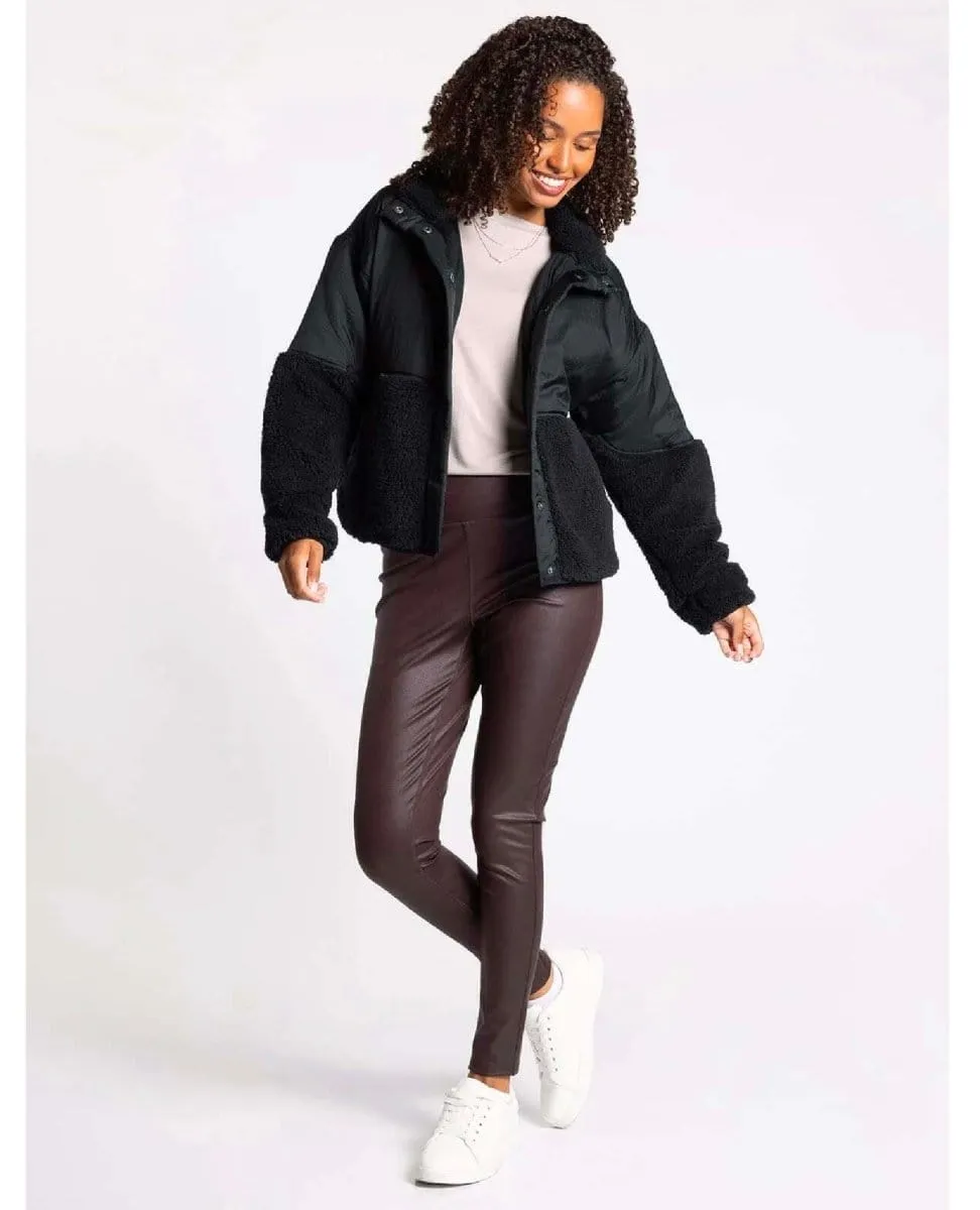 Delia Sherpa Black Jacket