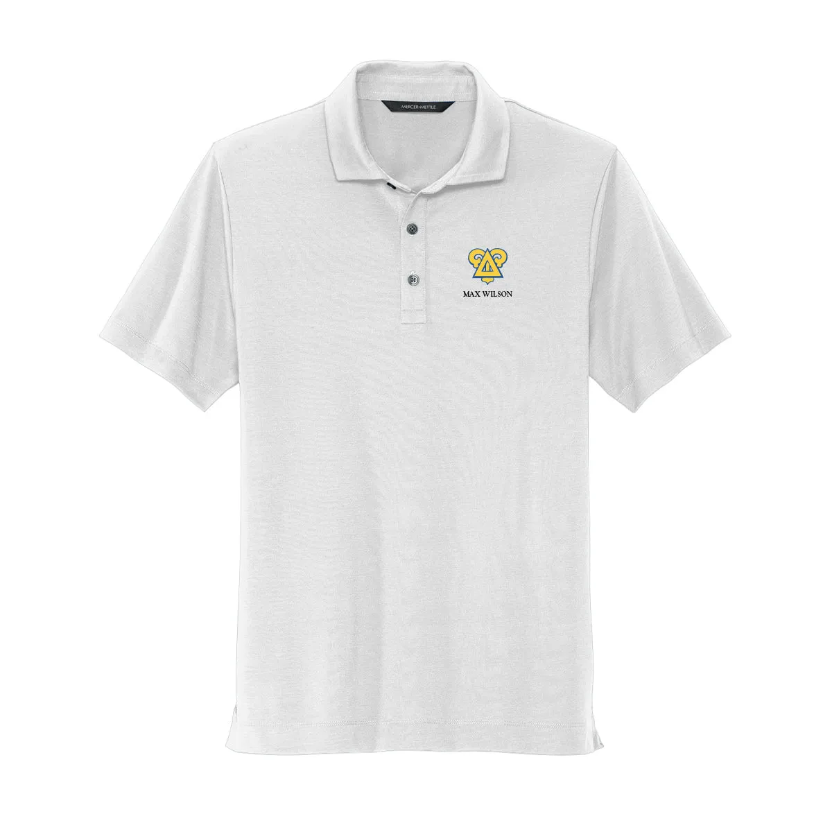 Delta Upsilon White Badge Polo