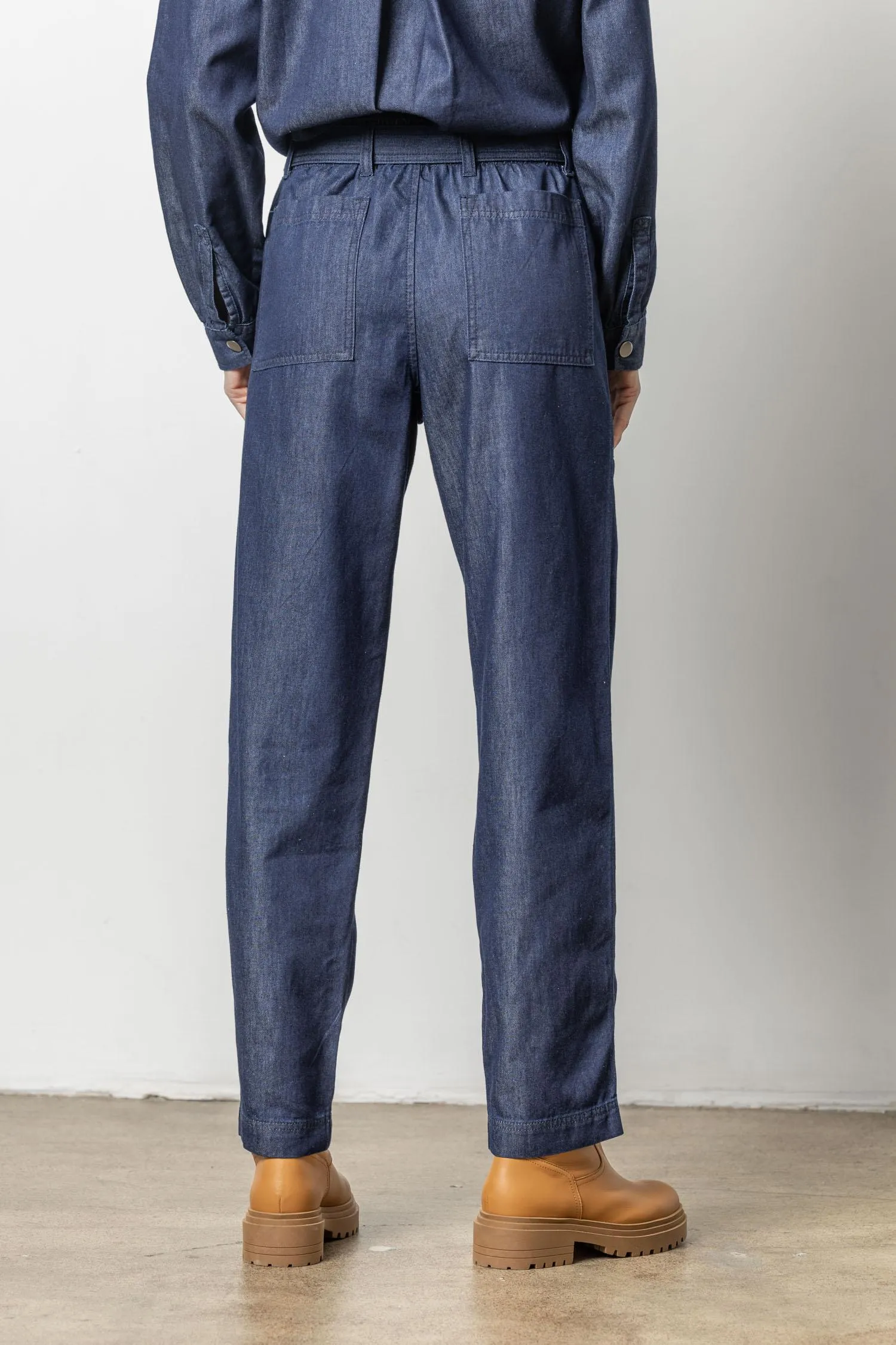 Denim Belted Pant