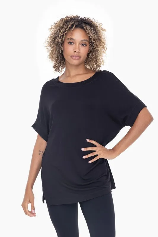 Dolman Sleeve Oversized Tunic Tee