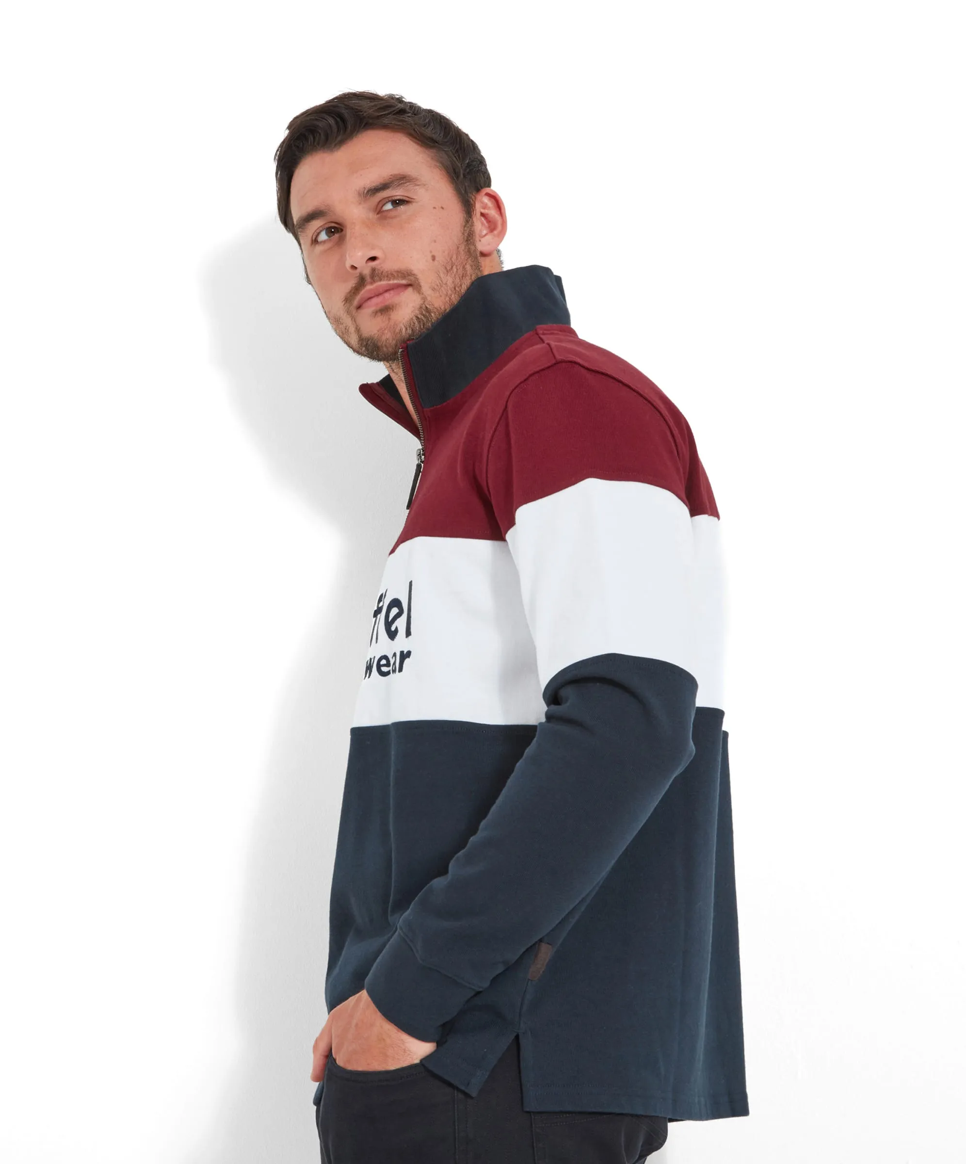 Exeter Heritage Quarter Zip Sweatshirt - Bordeaux