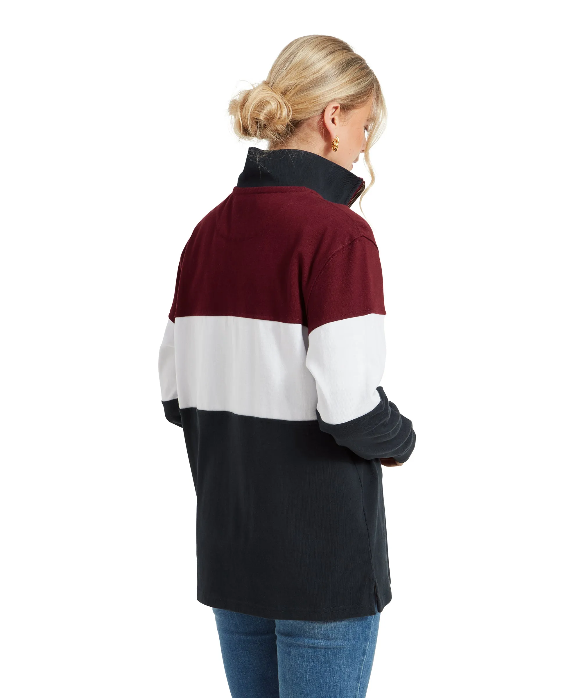 Exeter Heritage Quarter Zip Sweatshirt - Bordeaux