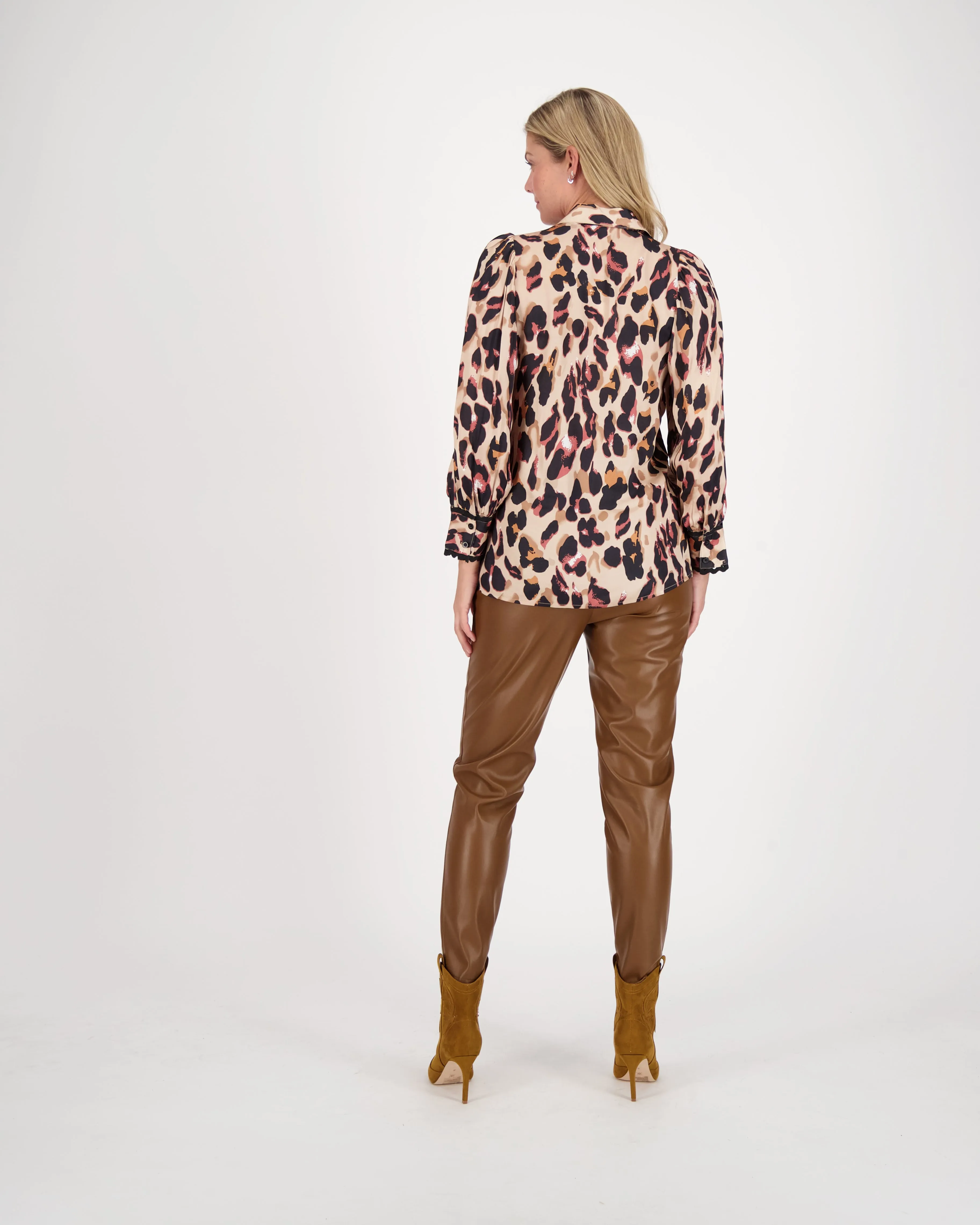 Faux Leather Slim Leg Pant