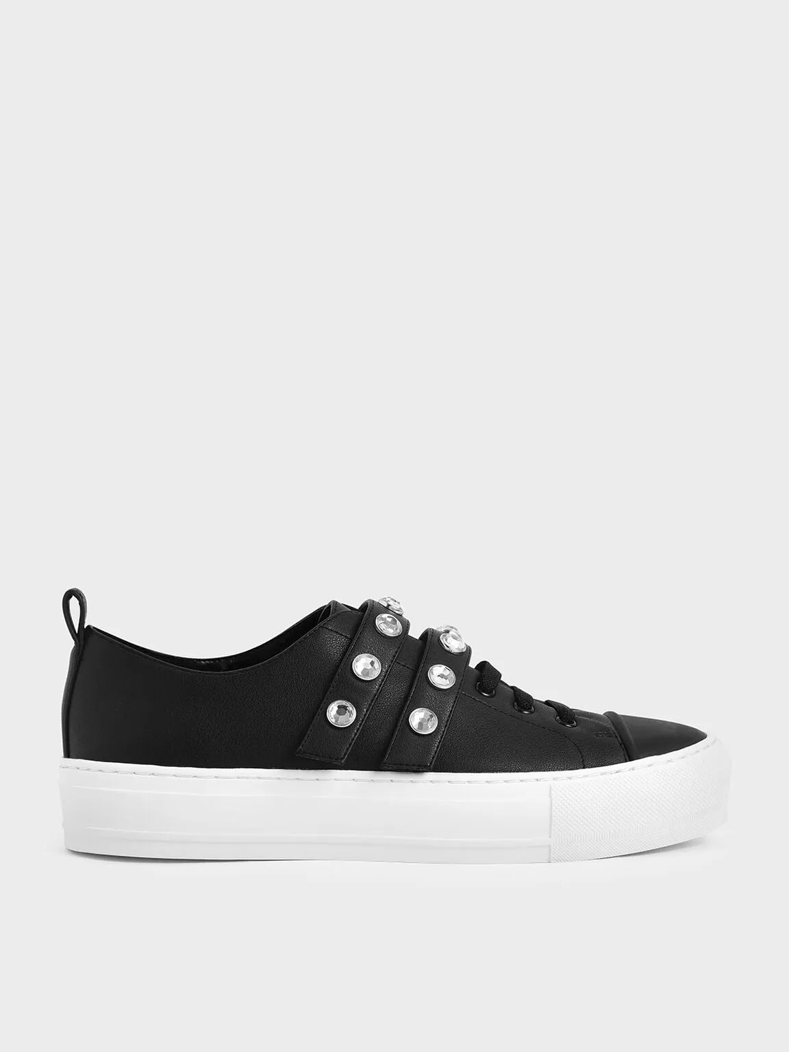 Gem-Embellished Platform Sneakers