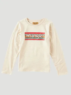 Girl's Wrangler Stripe Logo Long Sleeve Shirt