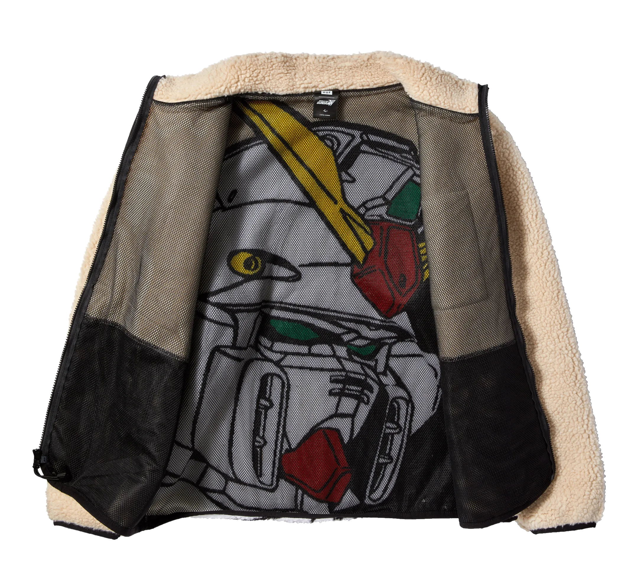 Gundam Wing x HUF Zero-One Sherpa Jacket