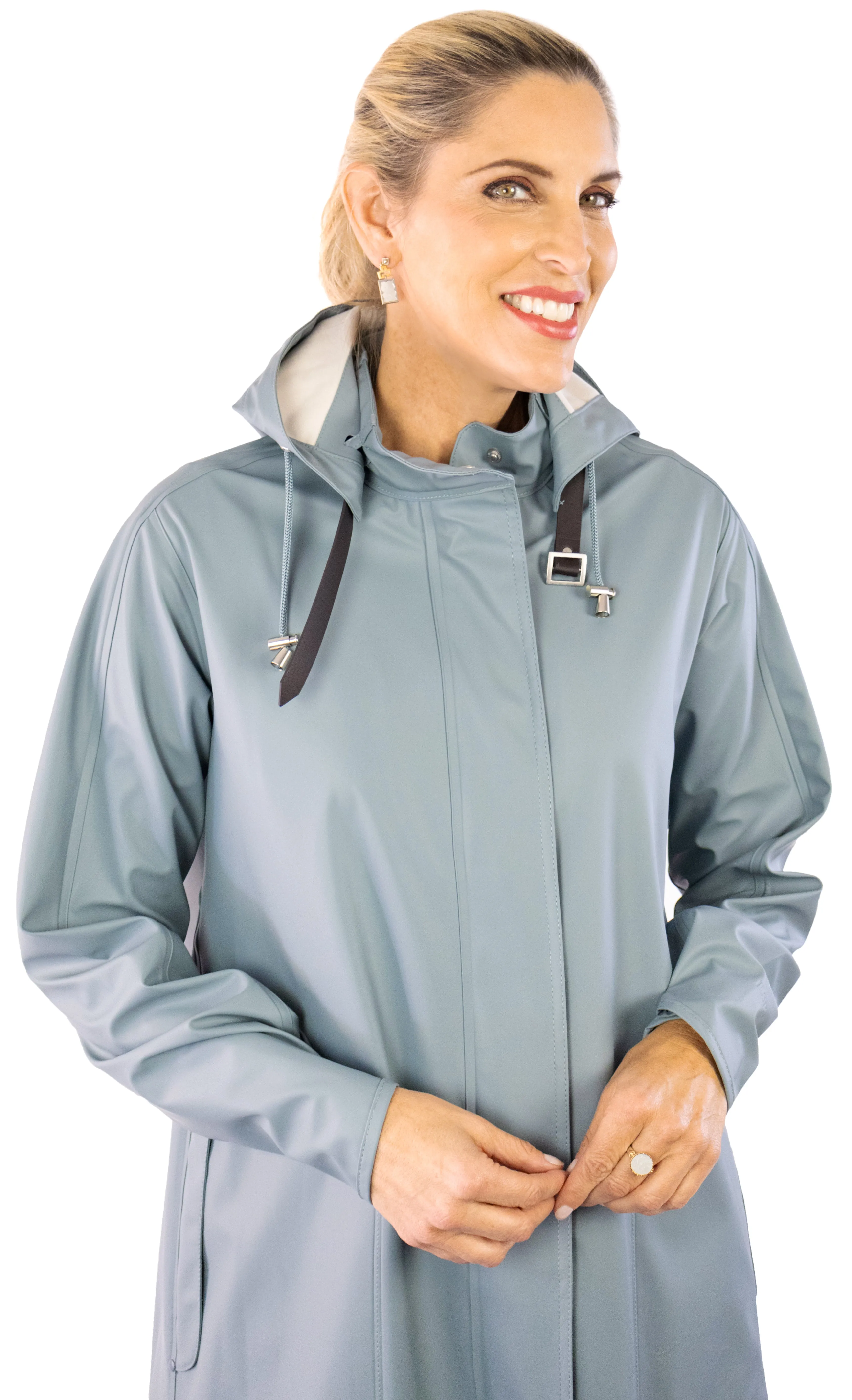 Hooded Raincoat - Blue Cloud