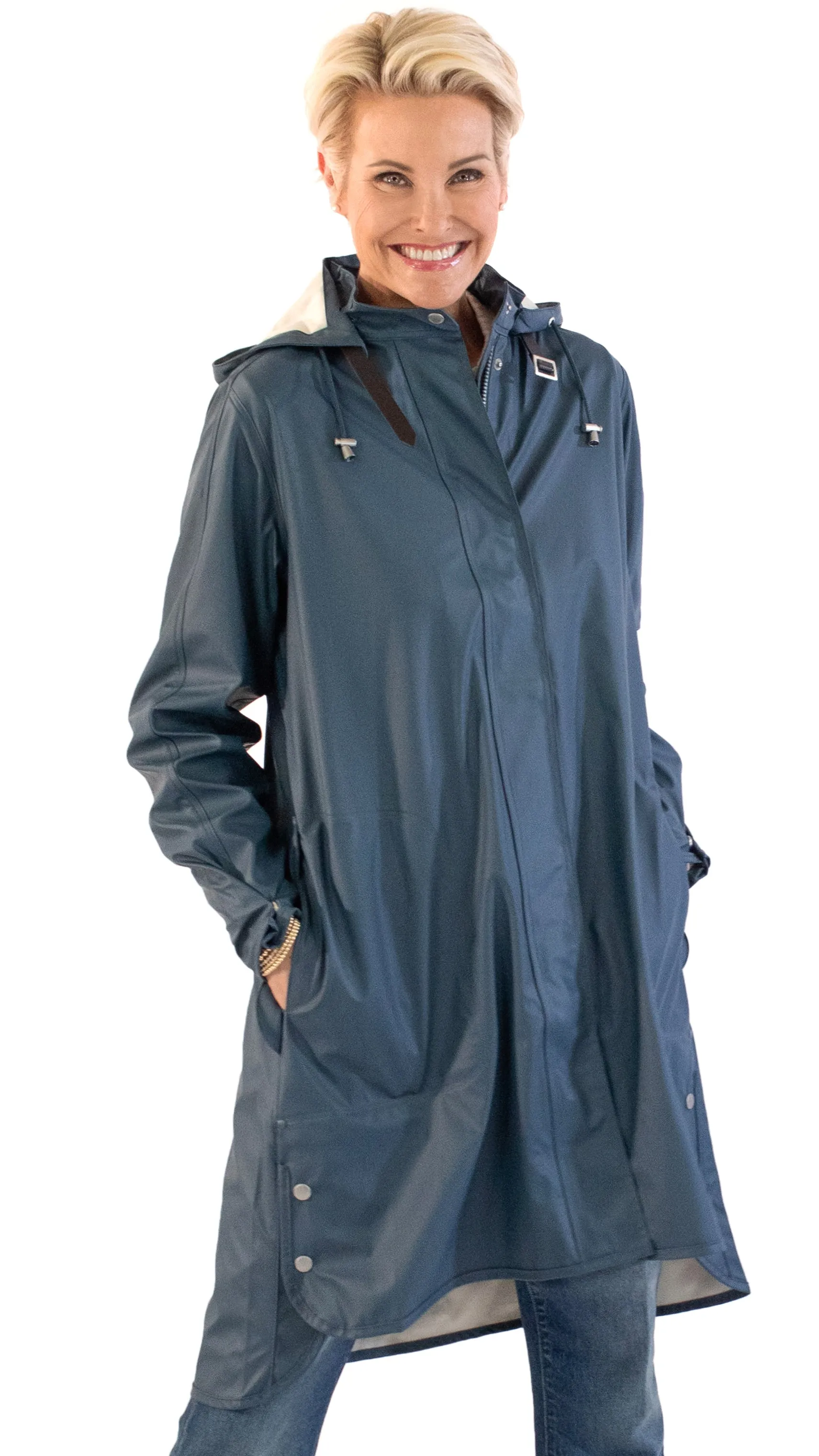 Hooded Raincoat - Orion Blue