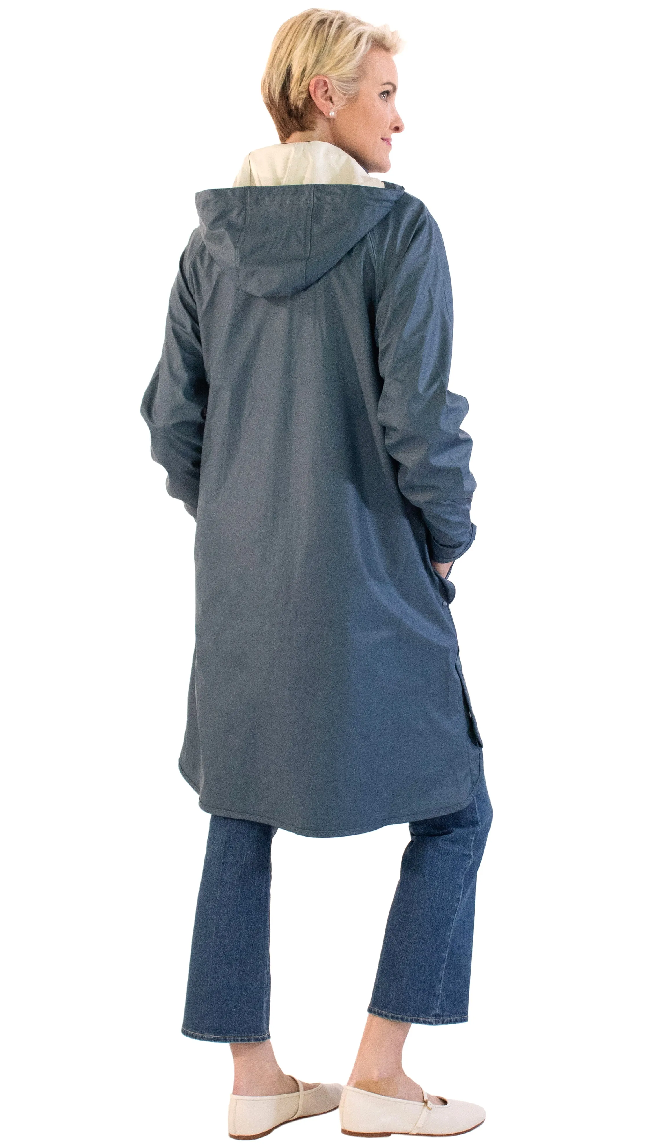 Hooded Raincoat - Orion Blue