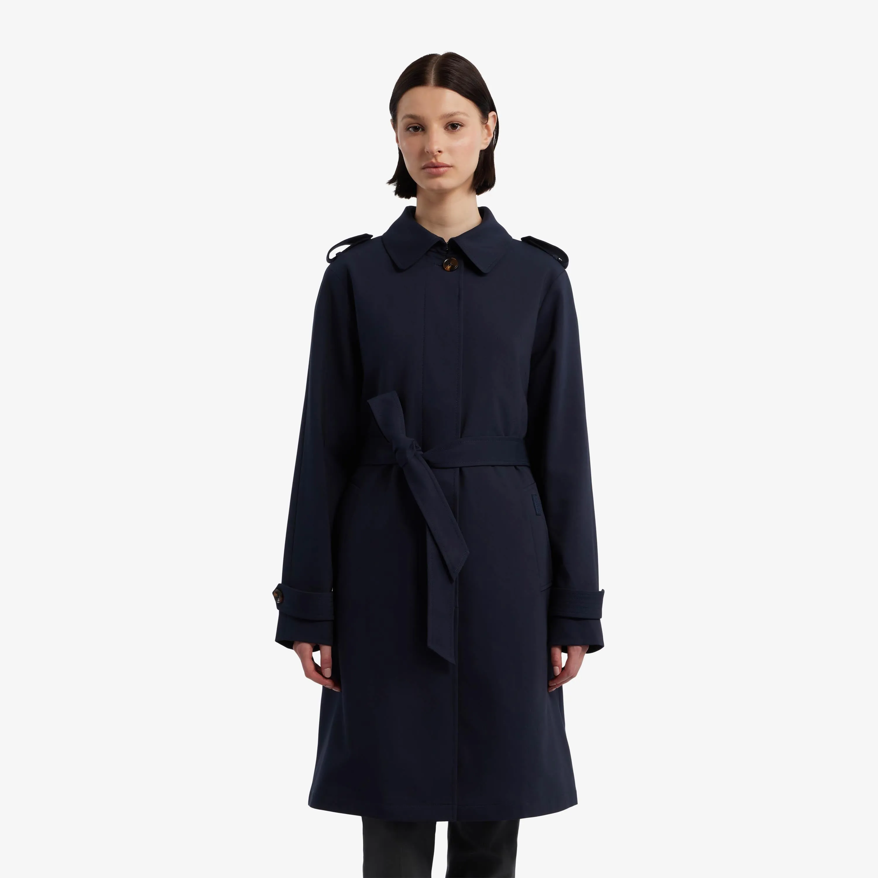 Hunter  Women's Stella Novelty Gab Trench Blue Reg