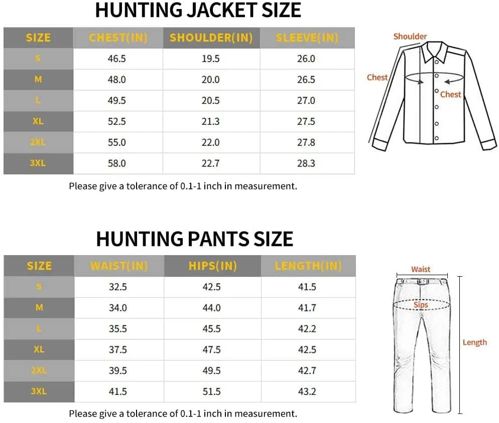 Hunting Gear Suit For Men Camouflage Windproof Jacket