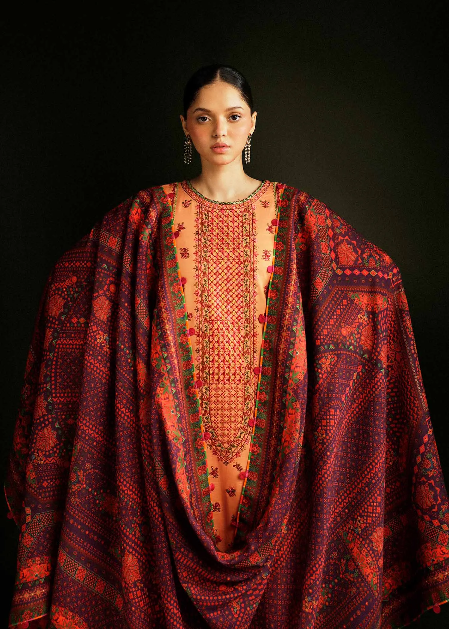 Hussain Rehar Winter Collection with Shawl – Sunrise