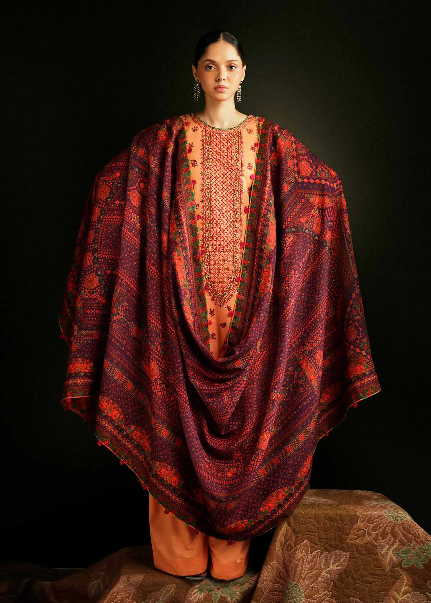 Hussain Rehar Winter Collection with Shawl – Sunrise